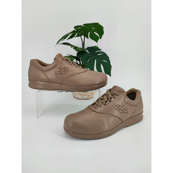 SAS Free Time Leather Diabetic Walking Shoes Brown Lace Up Womens Size 9.5N US - Picture 1 of 10